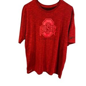 The Nike Tee Dri-Fit Ohio State Buckeyes Basketball  T-Shirt Red Men's Size XL